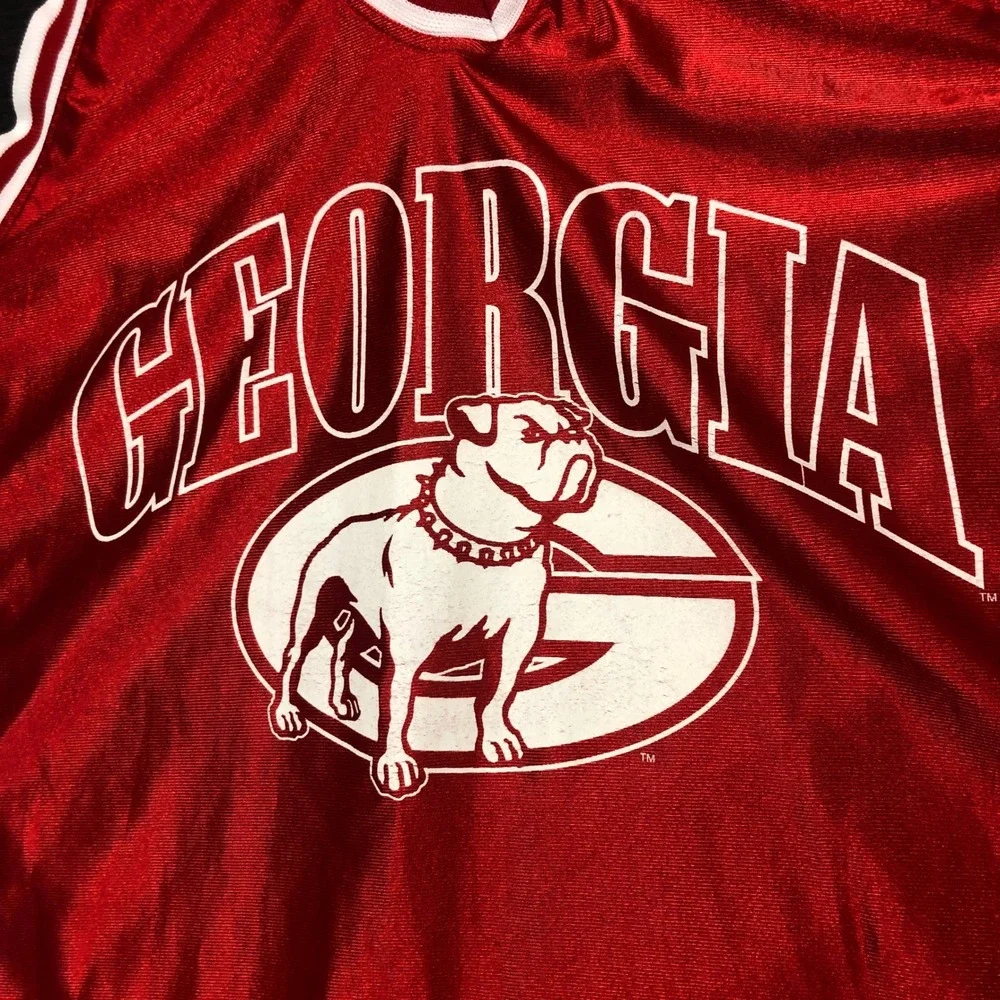 True Fan Georgia Bulldogs‎ Jersey NCAA Basketball Sleeveless Red Men's Size XL